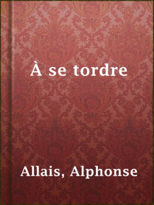 cover image of À se tordre